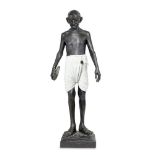 Anton Momberg, South African, b.1951, Ghandi, bronze edition 7/15, and with SCS foundry stamp,