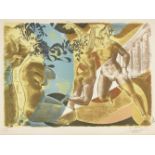 Maria Morgan-Snell, Brazilian 1920-2007- Untitled with classical figures; lithograph printed in