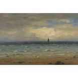 Duncan Cameron, Scottish 1837-1916- Shipping on calm seas; oil on canvas, signed, 30.5x46cm Please