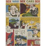 Derek Boshier & Christopher Logue CBE, British b.1937 & 1926-2011 - Sex War Sex Cars Sex, 1967;