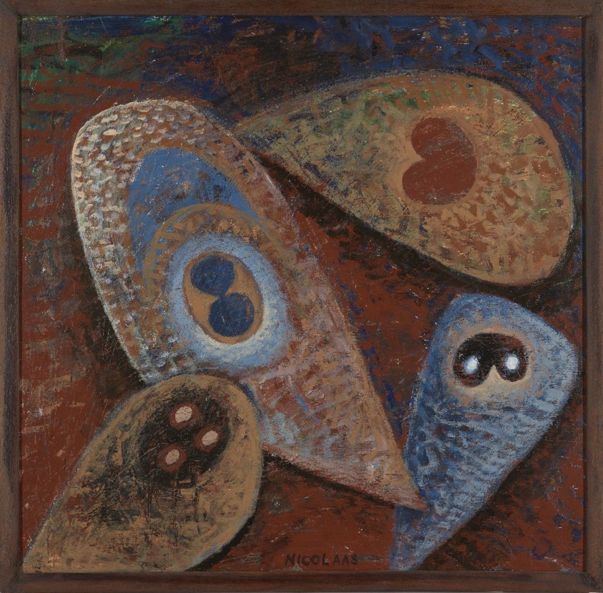 Nicolaas Maritz, South African b.1959- Moth Pic IX; household enamel paint on board, signed, - Image 2 of 3