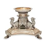 A late Victorian Sheffield plate tazza stand, Walker & Hall, Silver Cutlers & Silversmiths, late