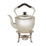 An Edwardian silver tea kettle and stand, Sheffield, c.1906, Harrison Brothers & Howson, the