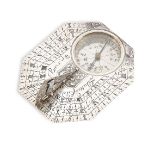 Property from a deceased's estate: A French silver pocket sundial-compass by Michael Butterfield,