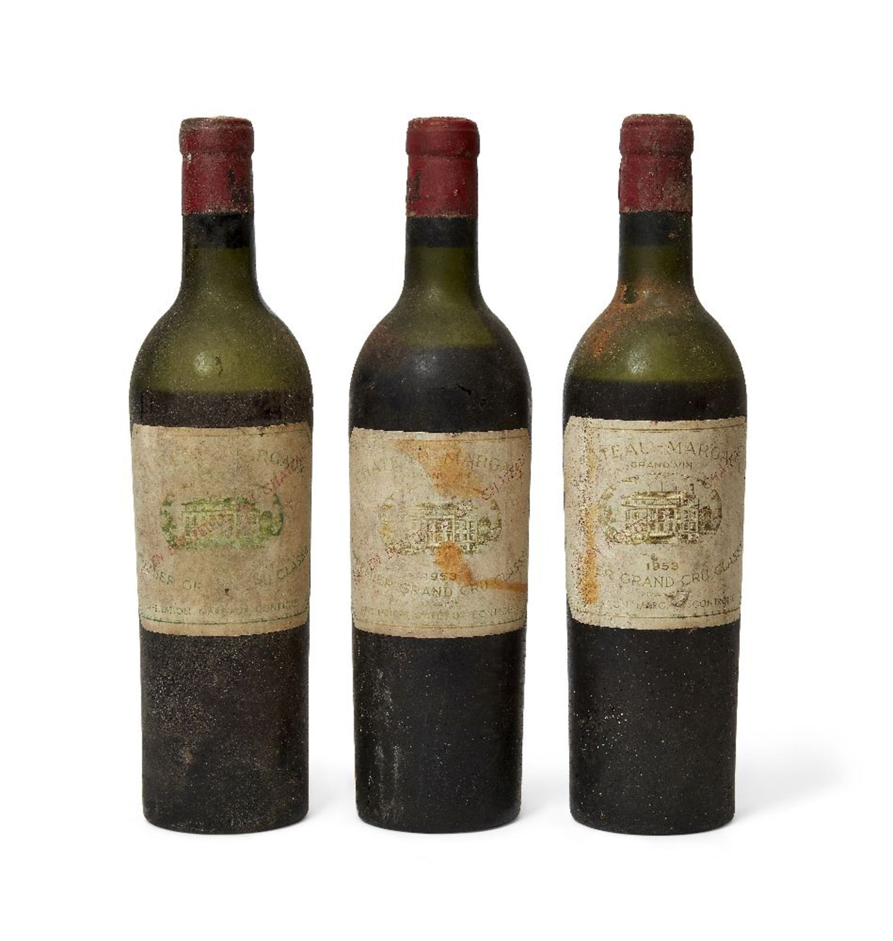 1953 Chateau Margaux, two bottles, together with a further single bottle of Chateau Margaux, unknown