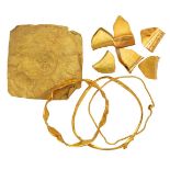 A small collection of jewellery mountings, unmarked, gross weight approximately 80 grams. All with