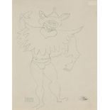 André Derain, French 1880-1954- Jester; pencil, signed with estate stamp lower right; signed with