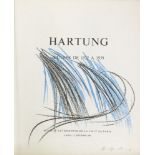 Hans Hartung, German/French 1904-1989- Untitled sketch on the front page of catalogue, 1980; crayon,