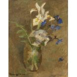 Ilse Tesdorpf-Edens, German 1892-1966- Flowers in a vase; oil on board, signed Tesdorpf-Edens