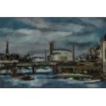Giorgio Celiberti, Italian b.1929- Thames Festival- London, 1957; oil on canvas, signed and
