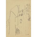 Albert Marquet, French 1875 – 1947- Sur le Paquebot la Promenade; pen and ink, signed with