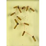 Neïl Beloufa, French b.1985- Constellations, 2014; cigarettes, resin, 22 x 30.5cm (ARR)