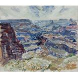René Fendt, Swiss 1948-1995- Grand Canyon, 1983; oil on canvas, signed and dated 83 on the reverse,