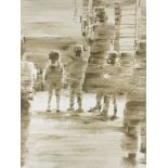Matthew Usmar Lauder, British b.1963- Untitled (Diptych), 2004; acrylic on canvas, 105x79cm (2)(ARR)