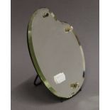 An artist's pallet mirror. 19 cm high.