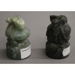 Two Chinese seals. Each 8 cm high.