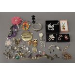 A quantity of costume jewellery, etc.