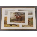 A quantity of Vanity Fair Spy horse racing plates. 40 x 26 cm.