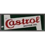 A Castrol sign. 49 cm wide.