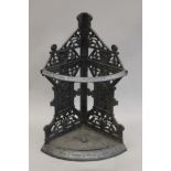 A Victorian cast iron stick stand. 80 cm high.