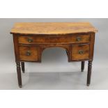 A 19th century mahogany bow front sideboard. 106 cm wide.