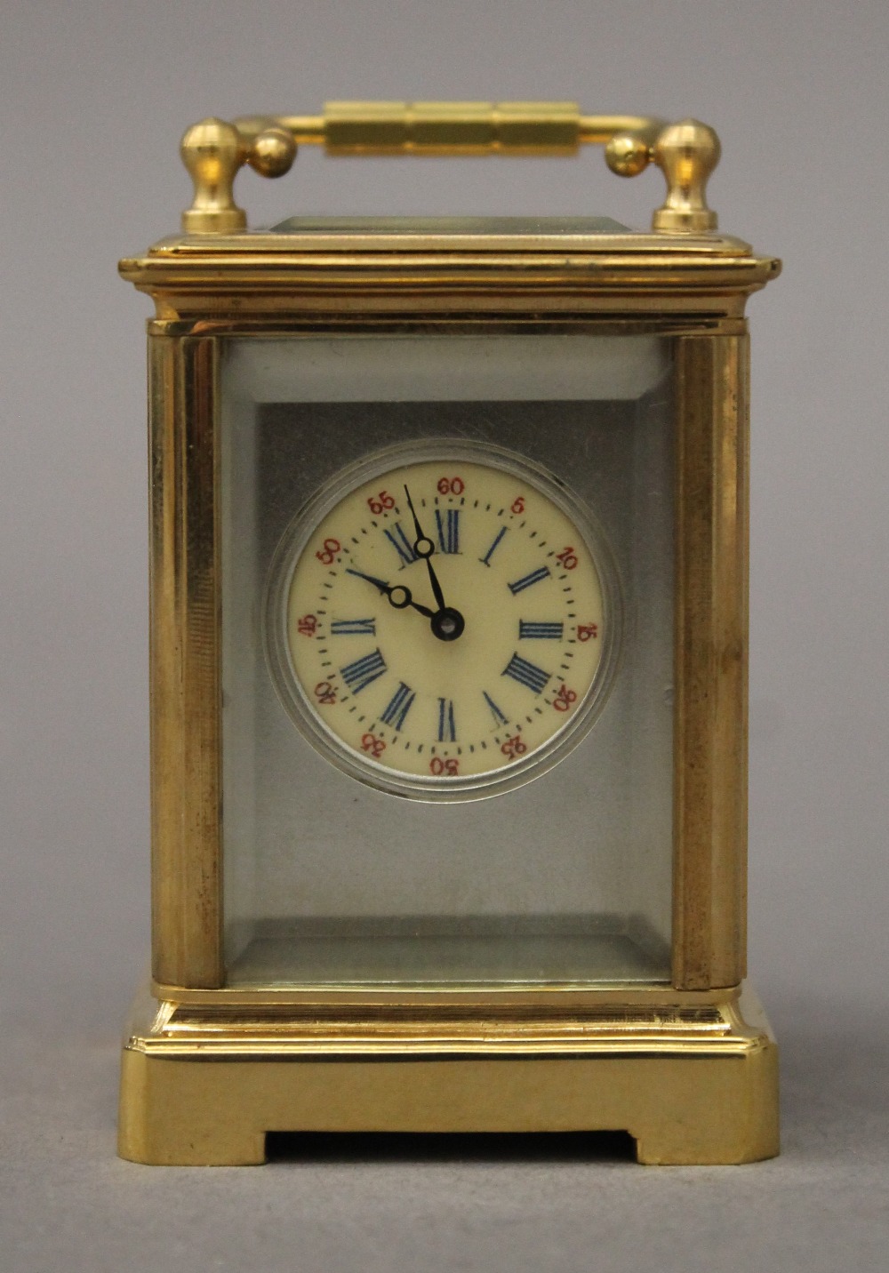 A miniature carriage clock with porcelain panels. 7.5 cm high. - Image 2 of 9