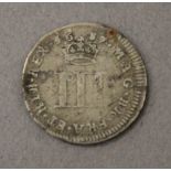A 1687 Maundy three pence