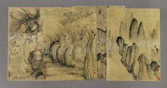 Four Chinese prints. 20.5 x 28 cm.