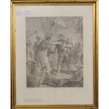 F GERARD, The King of Melinde Visits Vasco Da Gama, print, framed and glazed. 31 x 40 cm.