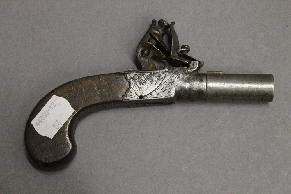 A flintlock pocket pistol. 14.5 cm long. - Image 2 of 3