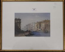 WILLIAM CALLOW, Venice, print, framed and glazed. 31 x 21 cm.