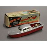 A "Super-Jet" Amazing Speed Boat toy, in original box. 16 cm long overall.