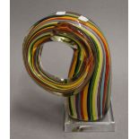 A large Murano glass sculpture. 22 cm high.