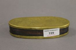 An 18th/19th century Dutch tobacco box. 14.5 cm wide.