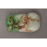 A jade pendant. 5.5 cm high.