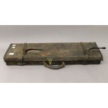 A Victorian gun case a Boss & Co 13 Dover Street Piccadilly London label to the interior.