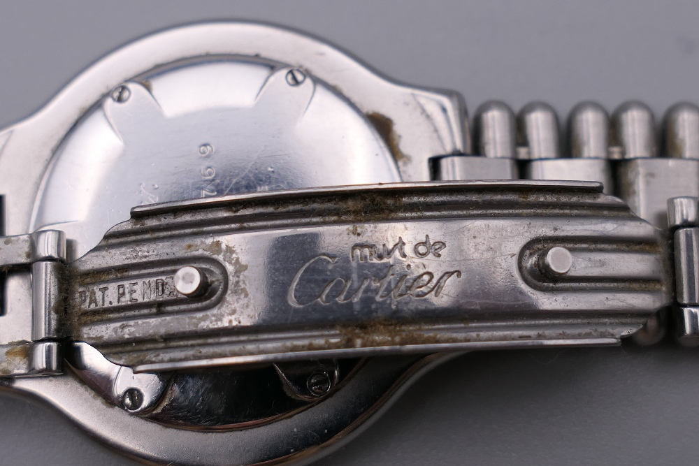 A Must De Cartier wristwatch. 3.75 cm wide. - Image 7 of 8