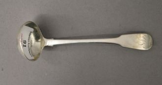 A small Georgian Scottish silver ladle. 13.5 cm long. 26.9 grammes.