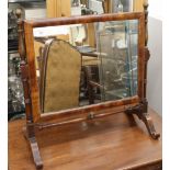 A 19th century mahogany toilet mirror