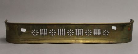 A Victorian brass fender. 72 cm wide.