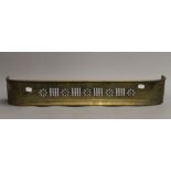 A Victorian brass fender. 72 cm wide.