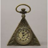 A Masonic pocket watch. 6.5 cm high.