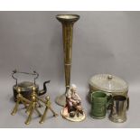 A quantity of miscellaneous items, including ceiling lights, stands, etc.