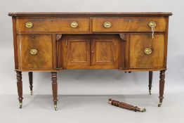 WITHDRAWN An early 19th century mahogany sideboard. 159 cm wide.