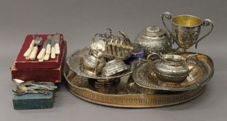 A quantity of silver plate