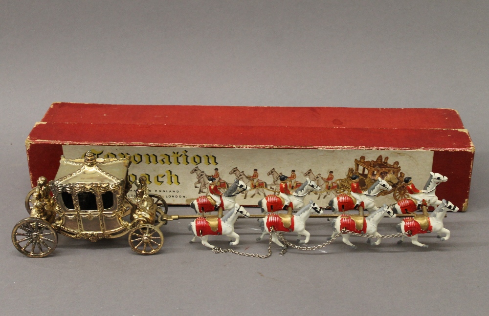 A Lesney boxed Coronation coach. 41 cm long overall.