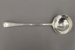 A Victorian silver ladle. 34 cm long. 8.7 troy ounces.