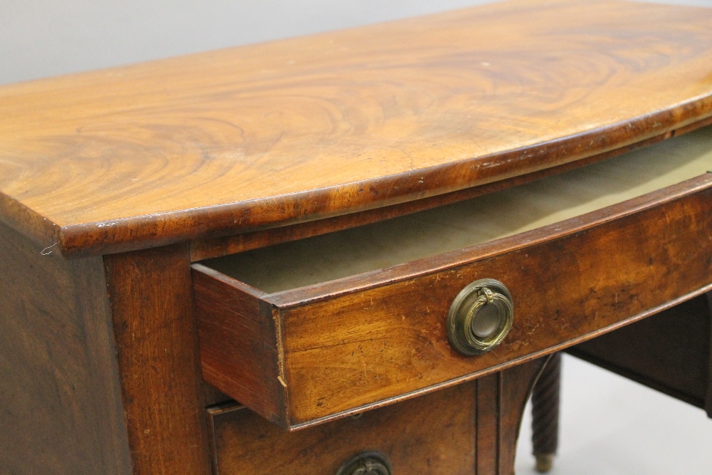 A 19th century mahogany bow front sideboard. 106 cm wide. - Image 7 of 8