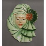 An Art Deco Crown Devon pottery wall plaque, entitled ''Dorothy Ann''. 32 cm high.