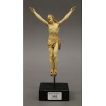 A 19th century ivory Corpus Christi. 19 cm high.